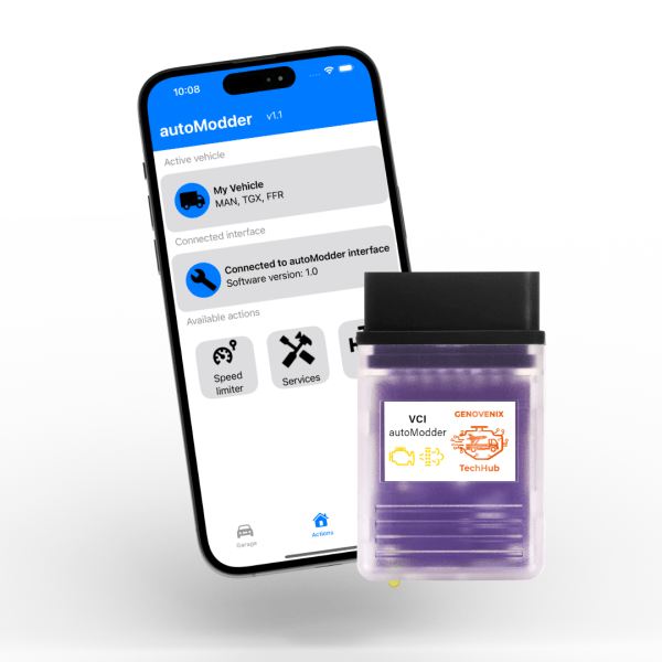 Universal Automotive Diagnostic Kit autoModder – Interface (VCI) and Mobile Application